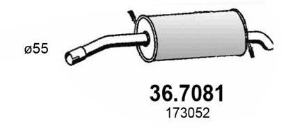 Глушник вихлопних газів (кінцевий) ASSO 367081