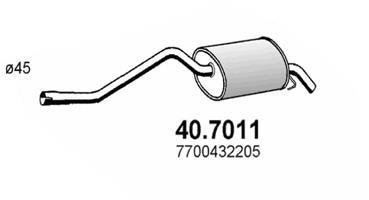Глушник вихлопних газів (кінцевий) ASSO 407011