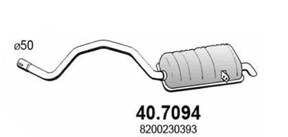 Глушник вихлопних газів (кінцевий) ASSO 407094