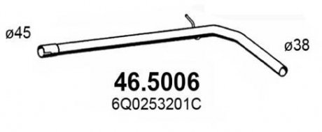 Труба вихлопного газу ASSO 465006