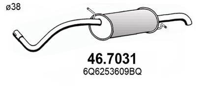Глушник вихлопних газів (кінцевий) ASSO 467031
