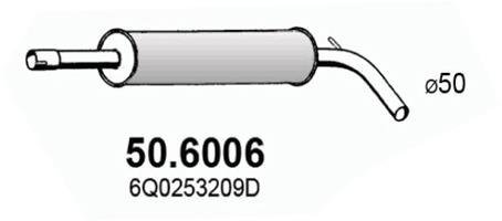 Глушник системи випуску (середній) ASSO 506006