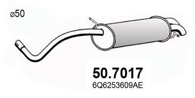Глушник вихлопних газів (кінцевий) ASSO 507017