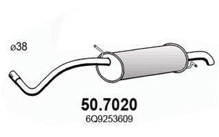 Глушник вихлопних газів (кінцевий) ASSO 507020