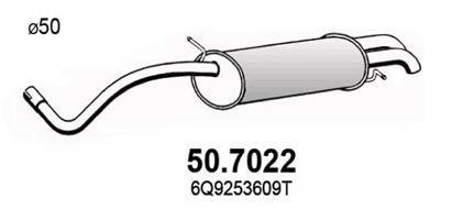 Глушник вихлопних газів (кінцевий) ASSO 507022