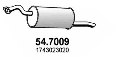 Глушник вихлопних газів (кінцевий) ASSO 547009