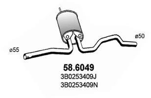 Глушник системи випуску (середній) ASSO 586049