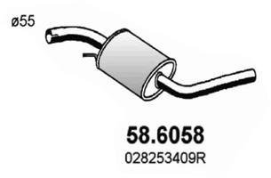 Глушник системи випуску (середній) ASSO 586058