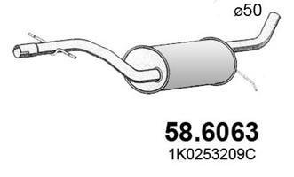 Глушник системи випуску (середній) ASSO 586063
