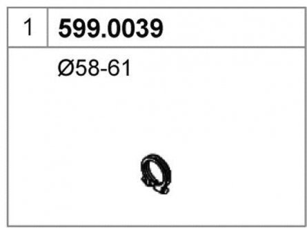 Монтажный комплект, глушитель ASSO 5990039