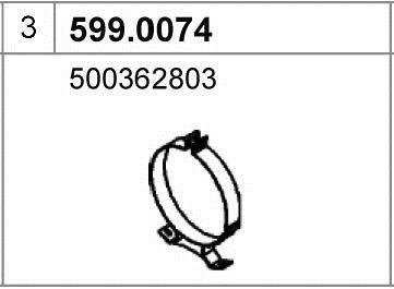 Монтажный комплект, глушитель ASSO 5990074
