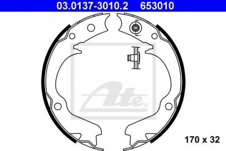 Тормозные колодки ручного тормоза ATE 03013730102