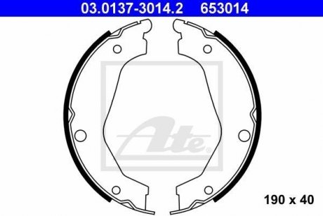 Тормозные колодки ручного тормоза ATE 03013730142 (фото 1)