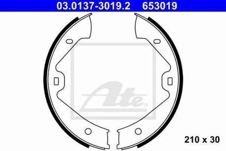 Тормозные колодки ручного тормоза ATE 03013730192 (фото 1)