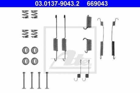 Монтажний набір гальмівних колодок ATE 03013790432