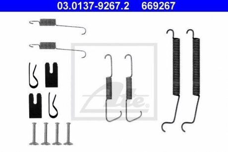 Монтажний набір гальмівних колодок ATE 03013792672 (фото 1)