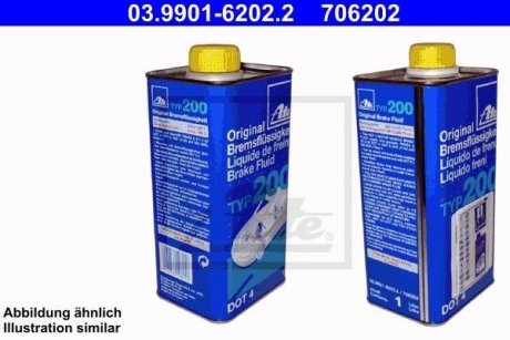 Жидкость тормозная DOT 4 BRAKE FLUID TYP 200 ATE 03990162022