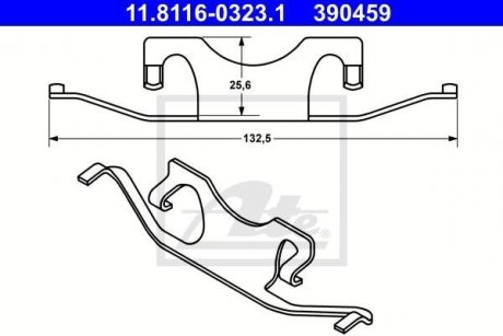 Р/к-кт гальмівних колодок DB W211, 02- ATE 11811603231