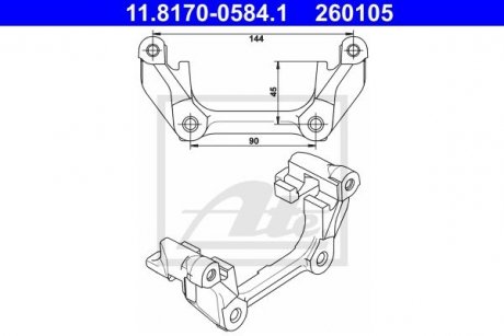 Хомут/скоба гальмівного супорта ATE 11817005841