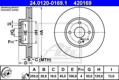 Тормозной диск ATE 24012001691