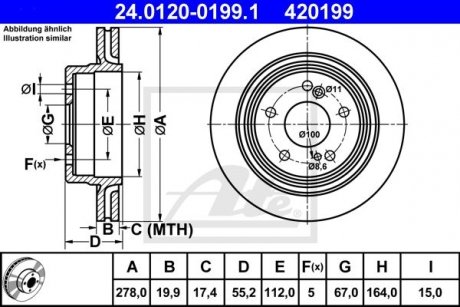 Тормозной диск ATE 24012001991