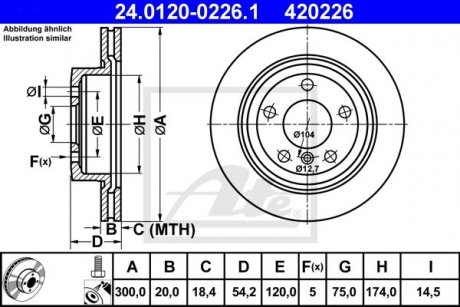 Диск тормозной ATE 24012002261