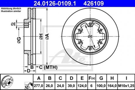 Тормозной диск ATE 24012601091