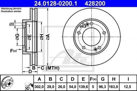 Тормозной диск ATE 24012802001