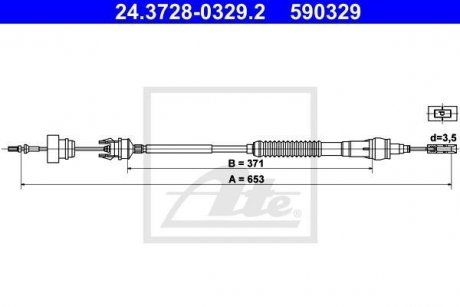 Трос сцепления ATE 24372803292