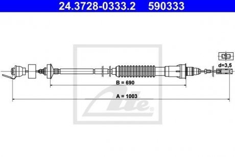 Трос зчеплення ATE 24372803332