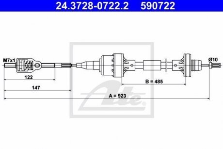 Трос сцепления ATE 24372807222