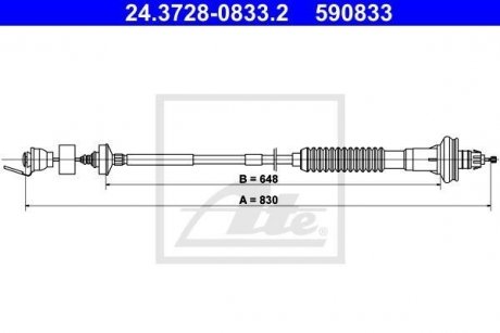 Трос сцепления ATE 24372808332