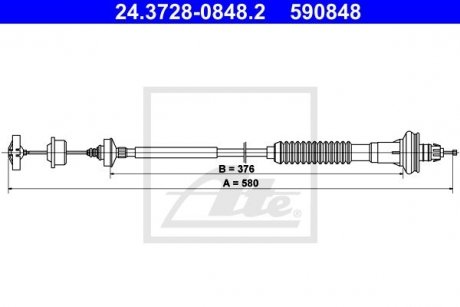 Трос сцепления ATE 24372808482