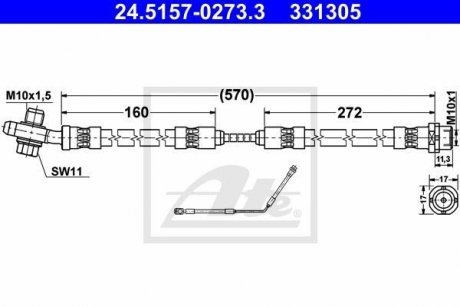 Przewвd hamulw. 83.1064-0060.3 ATE 24515702733