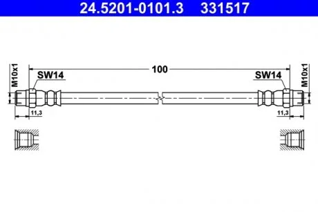 Тормозной шланг ATE 24520101013