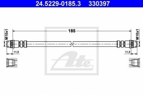 Шланг тормозной ATE 24522901853