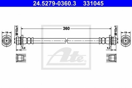 Шланг гальмівний ATE 24527903603