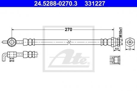 Шланг тормозной ATE 24528802703
