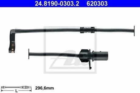 Фото 1 - датчик зносу гальмівних колодок ATE 24819003032 Датчик зносу гальмівних колодок ATE 24819003032 (фото 1)