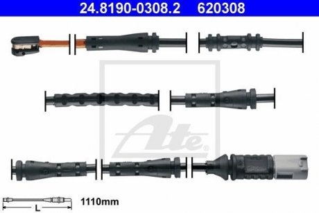 Датчик зносу гальмівних колодок ATE 24819003082