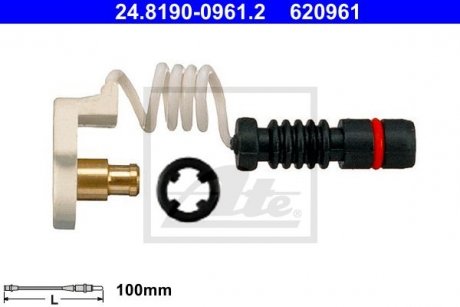 Датчик зносу гальмівних колодокMERCEDES M W163 98- ATE 24819009612