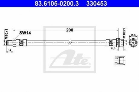 Шланг тормозной ATE 83610502003