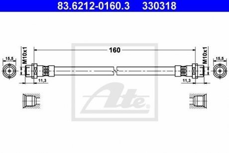 Шланг тормозной ATE 83621201603