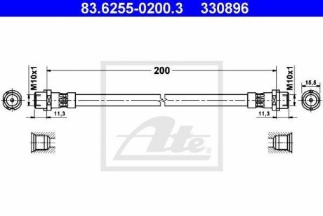 Шланг тормозной ATE 83625502003