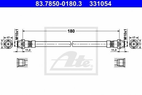 Шланг тормозной ATE 83785001803