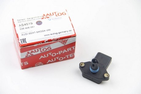 Фото датчик тиску наддуву (4 конт.) VW Caddy II/Golf IV/Skoda Fabia 1.4/1.6 92-09 AUTLOG AS4519 Датчик тиску наддуву (4 конт.) VW Caddy II/Golf IV/Skoda Fabia 1.4/1.6 92-09 AUTLOG AS4519