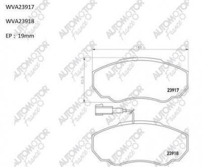 Колодки тормозные передние Peugeot Boxer/Fiat Ducato (94-) Automotor France ABP8061