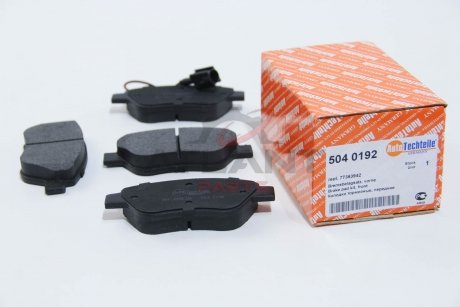 Колодки тормозные (передние) Fiat Fiorino 07- (Bosch) (с датчиком) AUTOTECHTEILE 504 0192