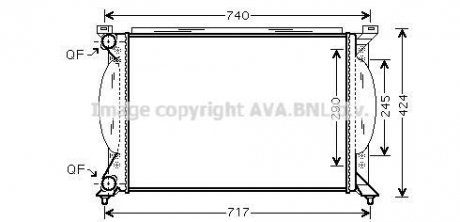 Радиатор охлаждения двигателя AVA AVA COOLING AI2195