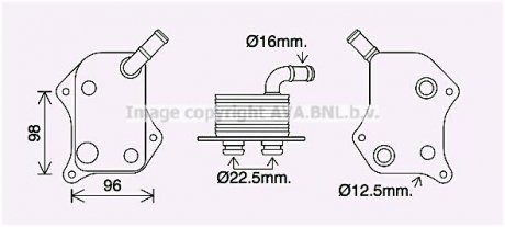 Радіатор масляний VW PASSAT (2001) 2.0 (вир-во) AVA COOLING AI3414 (фото 1)